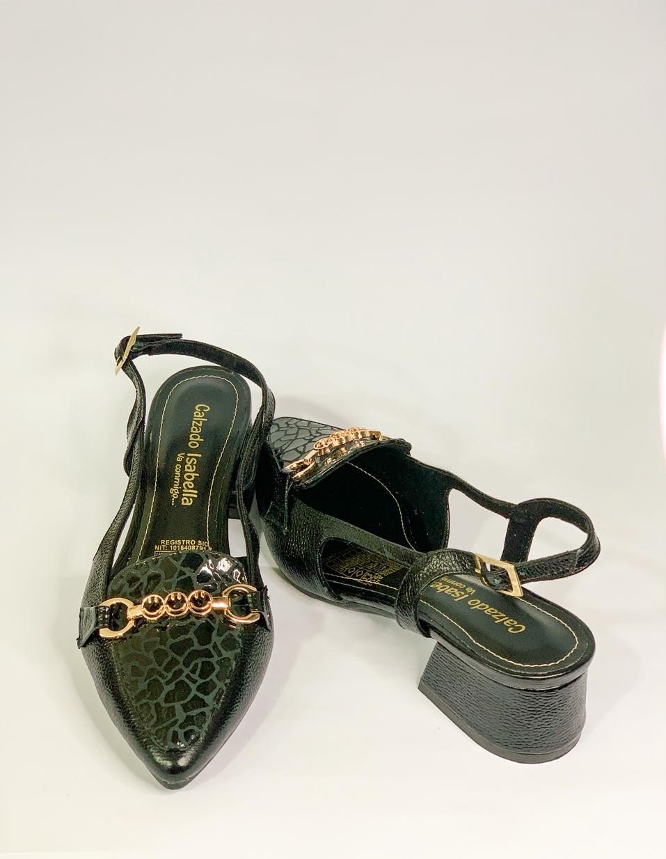 Slingback Negro con Herraje de Lujo - Imagen 5