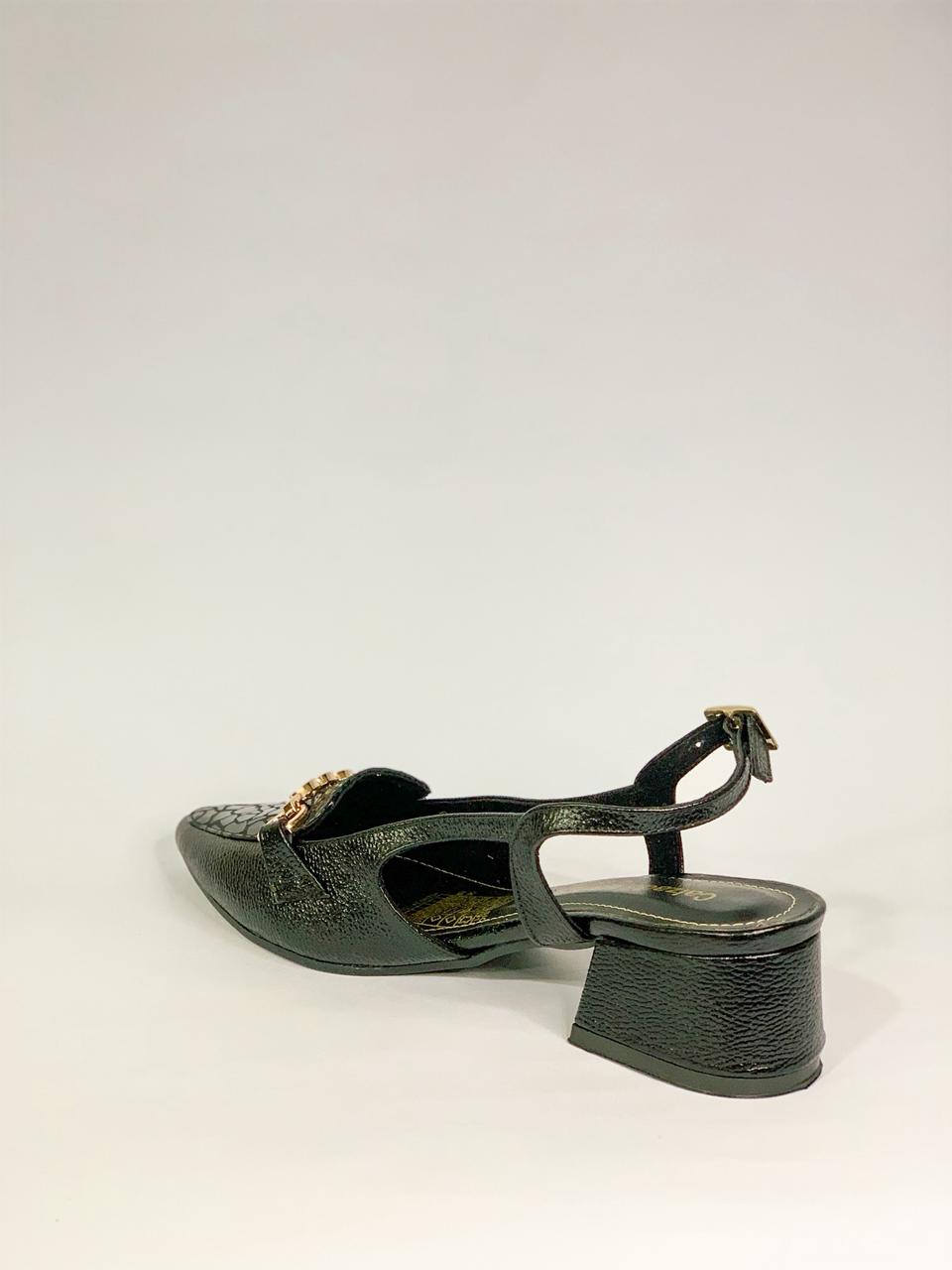 Slingback Negro con Herraje de Lujo - Imagen 4