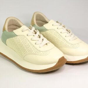 Tenis Menta y Crema con Textura