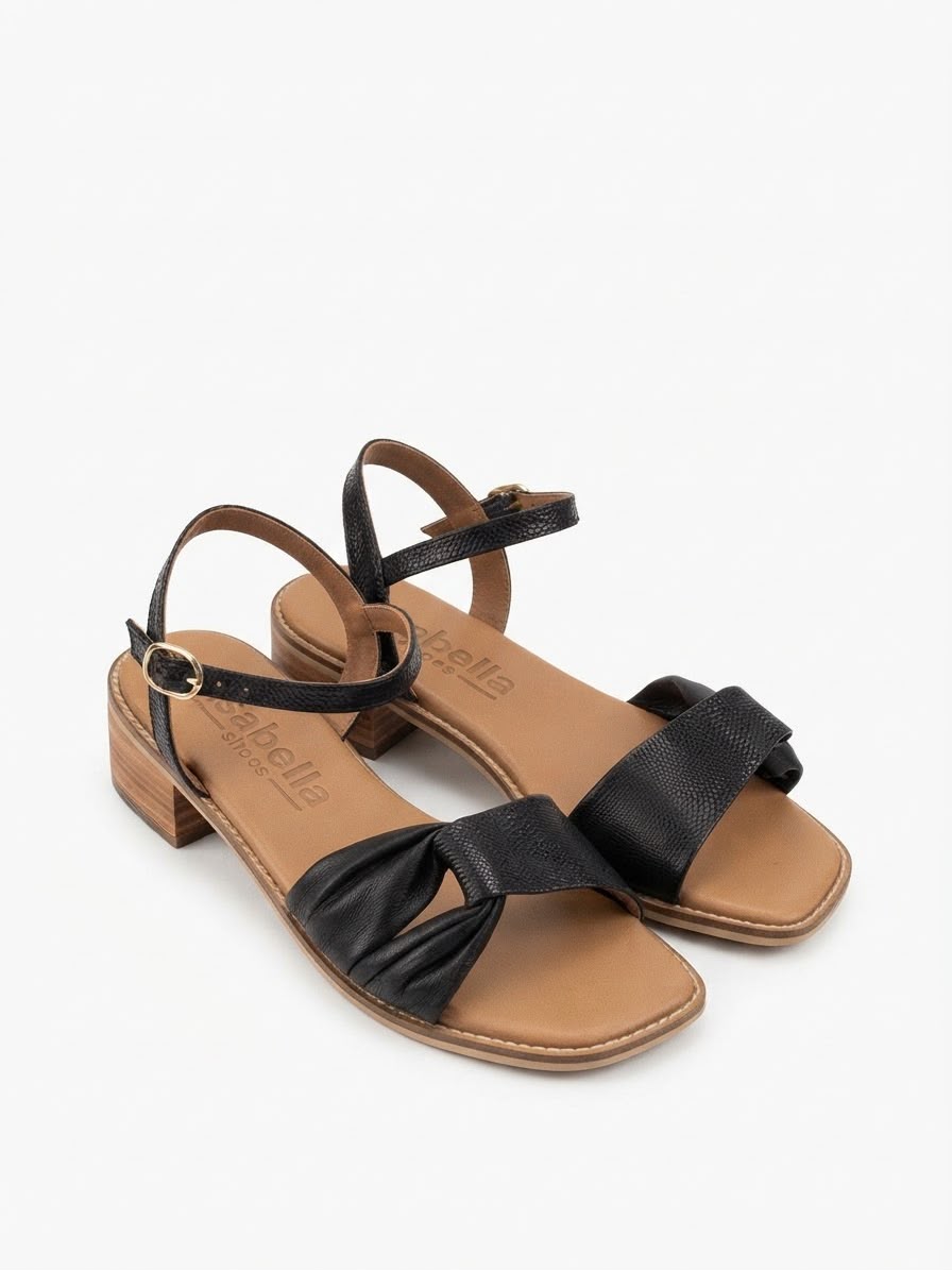 Sandalia Casual de Tacón Bajo Isabella – Elegancia y Confort