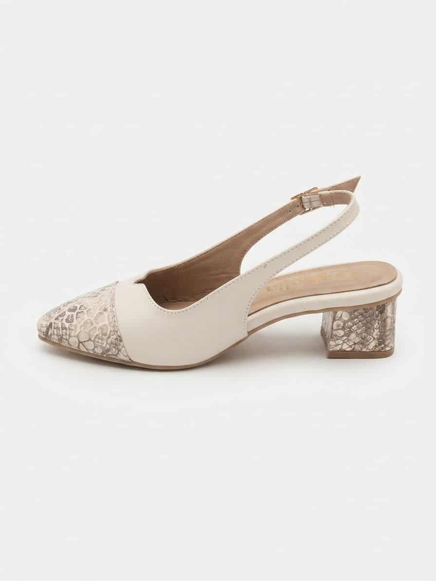 Zapato Destalonado Isabella con Detalles de Textura Reptil – Sofisticación Moderna - Imagen 3