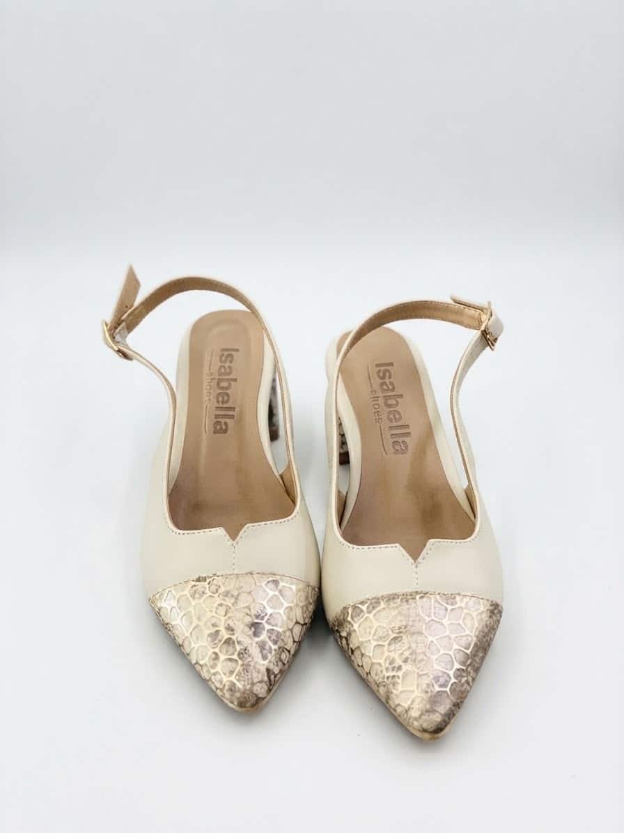 Zapato Destalonado Isabella con Detalles de Textura Reptil – Sofisticación Moderna - Imagen 4