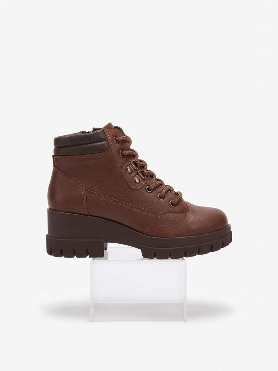 Bota Estilo Track con Plataforma y Detalles Metálicos - Imagen 3